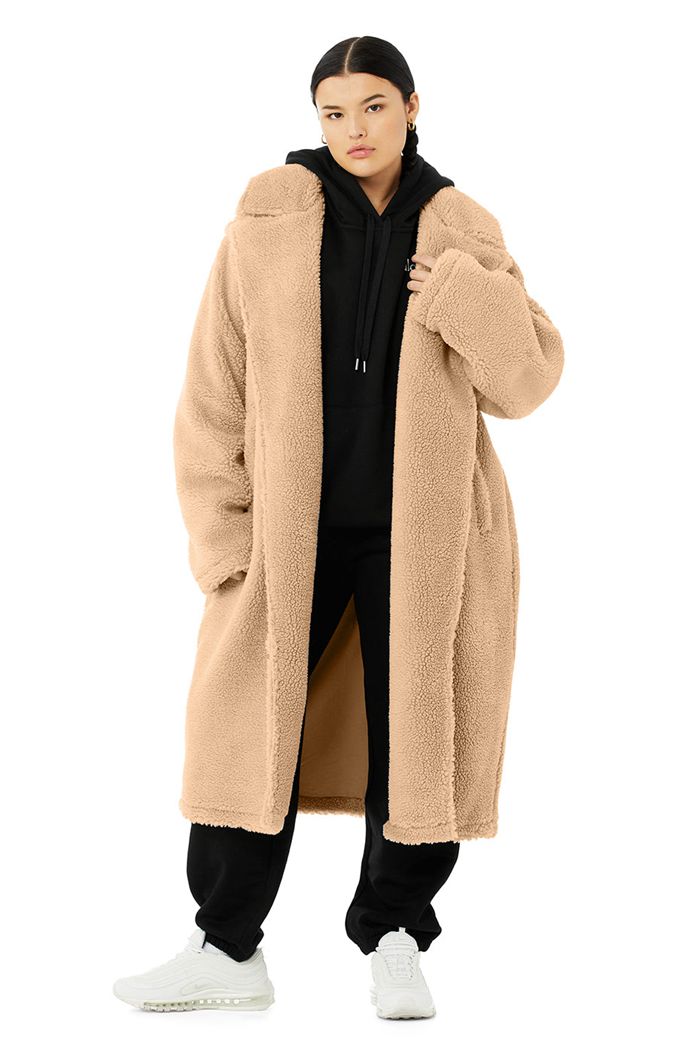 Alo Yoga Oversized Sherpa Trench Coat Dam Bruna | 7126085-PE