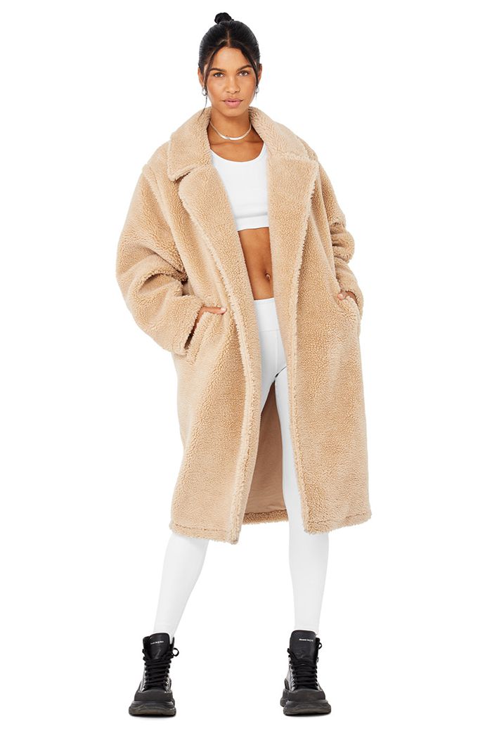 Alo Yoga Oversized Sherpa Trench Coat Dam Bruna | 7126085-PE