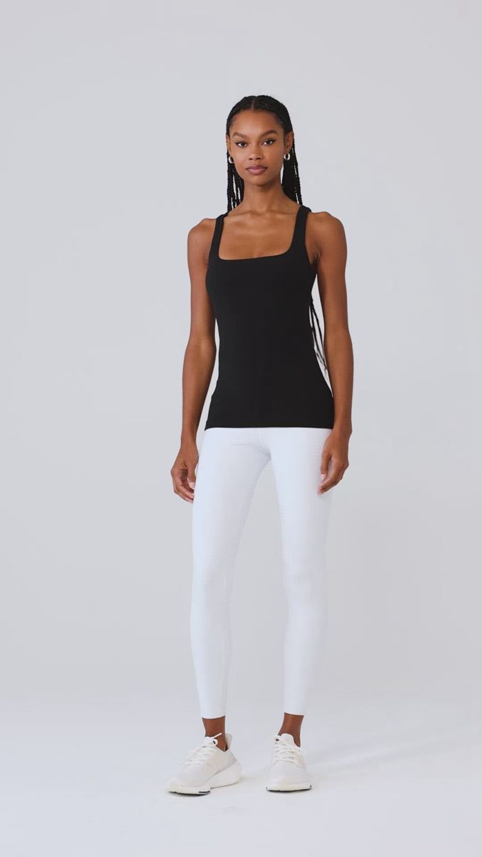 Alo Yoga Ribbed Minimalist Tank Tops Dam Rosa | 0173526-NM