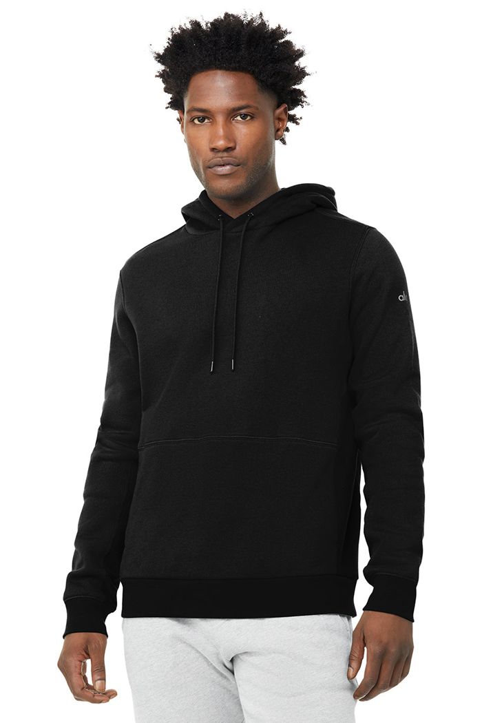 Alo Yoga Runyon Hoodie Herr Svarta | 7251438-RB