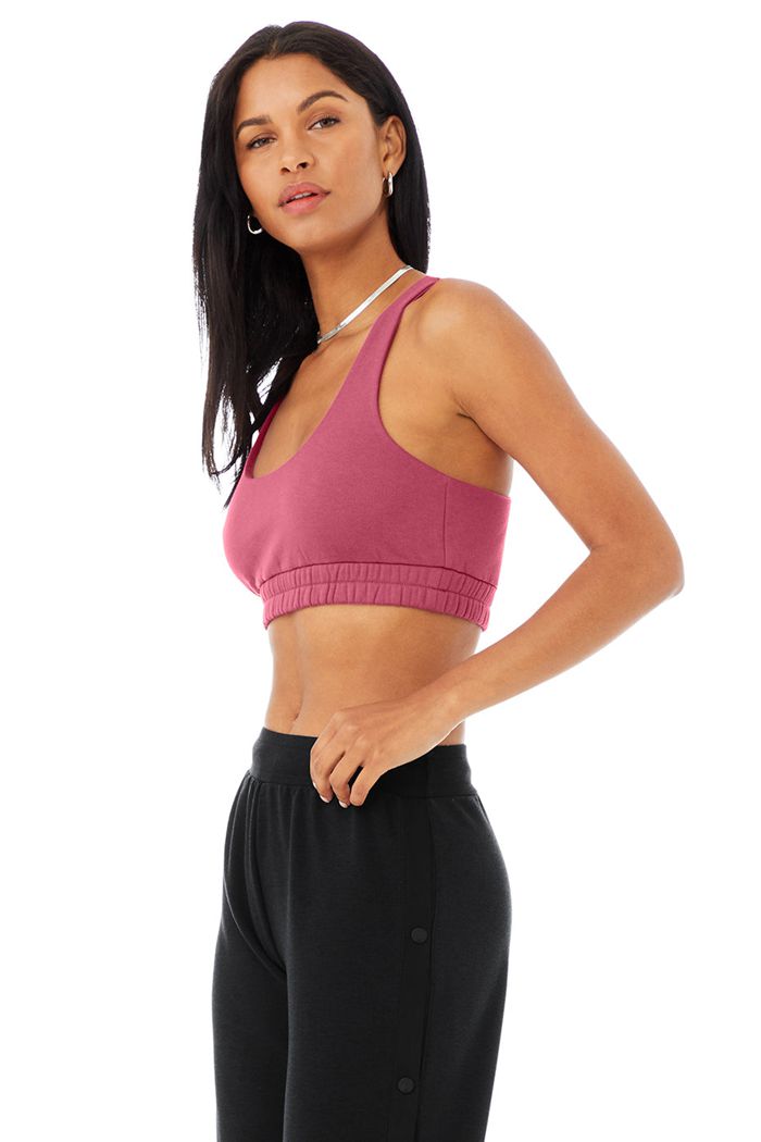 Alo Yoga Scoop Neck Sweatshirt BH Dam Lila | 6287403-OW