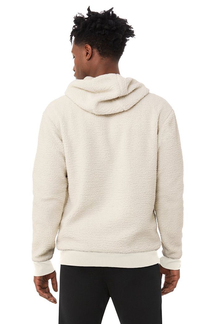 Alo Yoga Sherpa Hoodie Herr Beige | 3729056-MU