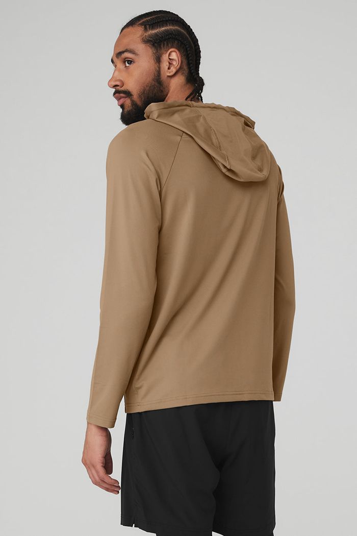 Alo Yoga The Conquer Hoodie Herr Bruna | 3516270-AS